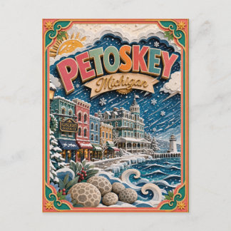 PopCut Staten Petoskey Michigan Papier Kunst Briefkaart