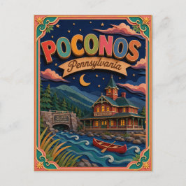 PopCut Staten Poconos Pennsylvania Papieren Kunst Briefkaart