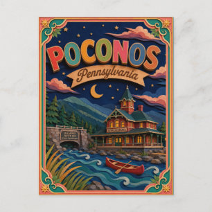 PopCut Staten Poconos Pennsylvania Papieren Kunst Briefkaart