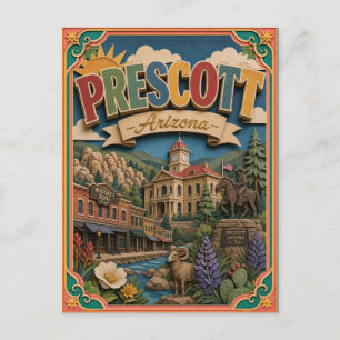 PopCut Staten Prescott Arizona Papier Kunst Briefkaart