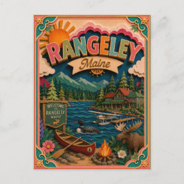 PopCut Staten Rangeley Maine Papier Kunst Briefkaart