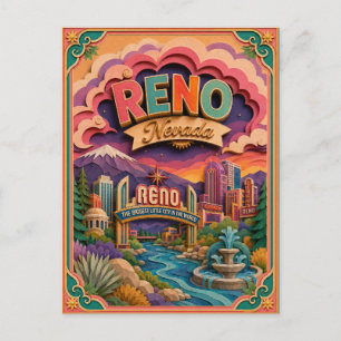 PopCut Staten Reno Nevada Papier Kunst Briefkaart