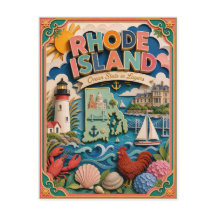 PopCut Staten Rhode Island Kleurrijke 3D-papierkun