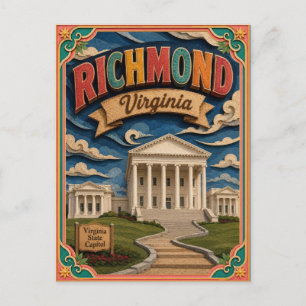 PopCut Staten Richmond Virginia Papier Kunst Briefkaart