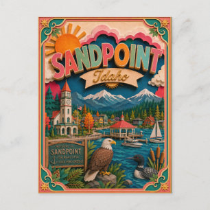 PopCut Staten Sandpoint Idaho Papieren Kunst Briefkaart
