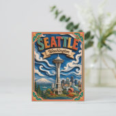 PopCut Staten Seattle Washington Papier Kunst Briefkaart (Staand voorkant)