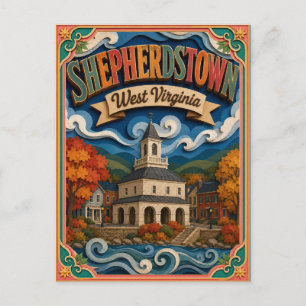 PopCut Staten Shepherdstown West Virginia Kunst Briefkaart