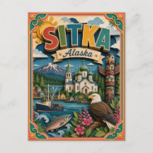PopCut Staten Sitka Alaska Papier Kunst
