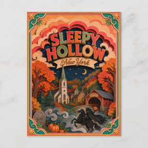 PopCut Staten Sleepy Hollow New York Papieren Kuns Briefkaart