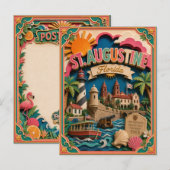 PopCut Staten St. Augustine Florida Papierkunst Briefkaart (Voorkant / Achterkant)
