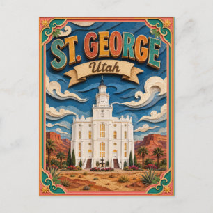 PopCut Staten St. George Utah Papieren Kunst Briefkaart