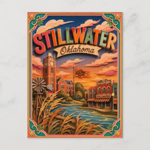 PopCut Staten Stillwater Oklahoma Papier Kunst Briefkaart