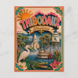 PopCut Staten Thibodaux Louisiana Papieren Kunst Briefkaart