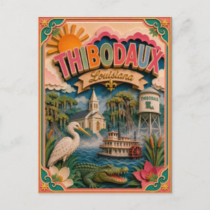 PopCut Staten Thibodaux Louisiana Papieren Kunst Briefkaart