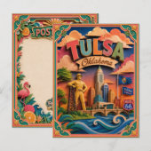 PopCut Staten Tulsa Oklahoma Papier Kunst Briefkaart (Voorkant / Achterkant)