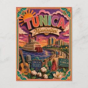 PopCut Staten Tunica Mississippi Papieren Kunst Briefkaart
