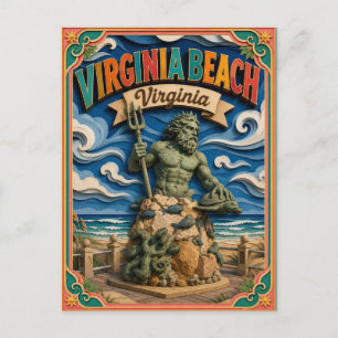 PopCut Staten Virginia Beach Virginia Papier Kunst Briefkaart