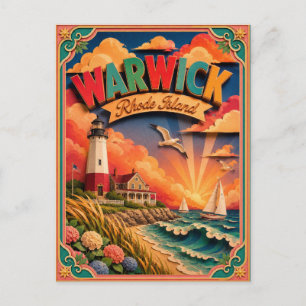 PopCut Staten Warwick Rhode Island Papieren Kunst Briefkaart