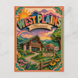 PopCut Staten West Plains Missouri Papieren Kunst Briefkaart