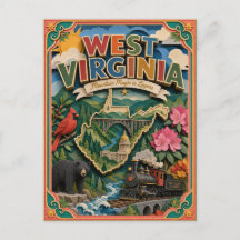 PopCut Staten West Virginia Kleurrijke 3D Papierku