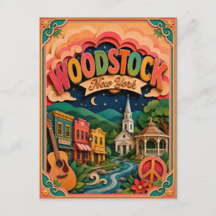 PopCut Staten Woodstock New York Papieren Kunst Briefkaart