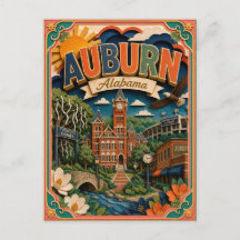 PopCut States Auburn Alabama Papier Kunst