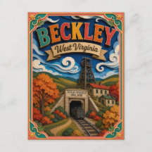 PopCut States Beckley West Virginia Papieren Kunst