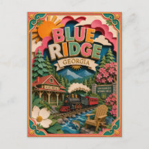 PopCut States Blue Ridge Georgia Papieren Kunst