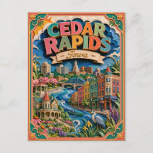 PopCut States Cedar Rapids Iowa Papieren Kunst