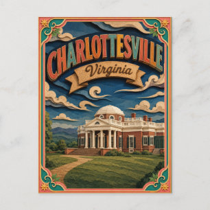 PopCut States Charlottesville Virginia Papieren Ku Briefkaart