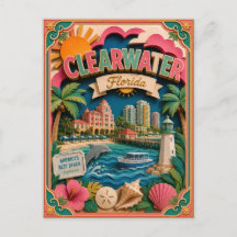 PopCut States Clearwater Florida Papieren Kunst