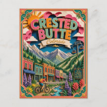 PopCut States Crested Butte Colorado Papieren Kuns