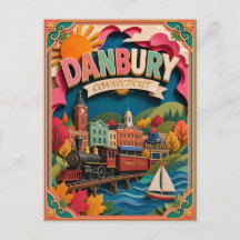 PopCut States Danbury Connecticut Papieren Kunst