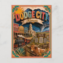 PopCut States Dodge City Kansas Papieren Kunst