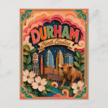 PopCut States Durham North Carolina Papieren Kunst