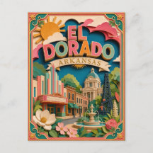 PopCut States El Dorado Arkansas Papieren Kunst