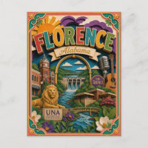 PopCut States Florence Alabama Papieren Kunst