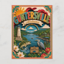 PopCut States Guntersville Alabama Papieren Kunst