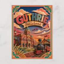 PopCut States Guthrie Oklahoma Papieren Kunst