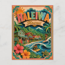PopCut States Haleiwa Hawaï Papier Kunst