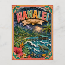 PopCut States Hanalei Hawaï Papier Kunst