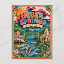 PopCut States Heber Springs Arkansas Papieren Kuns