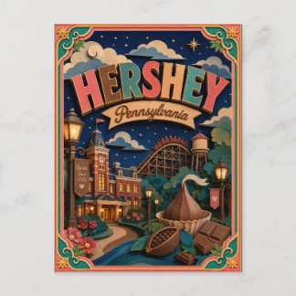 PopCut States Hershey Pennsylvania Papieren Kunst Briefkaart