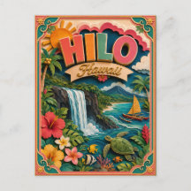 PopCut States Hilo Hawaï Papier Kunst