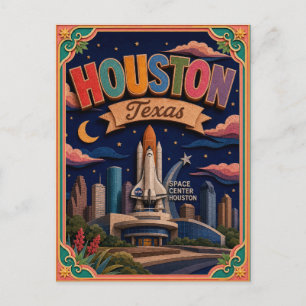 PopCut States Houston Texas Papieren Kunst Briefkaart