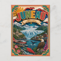 PopCut States Juneau Alaska Papieren Kunst
