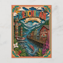 PopCut States Ketchikan Alaska Papieren Kunst