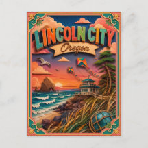 PopCut States Lincoln City Oregon Papier Kunst