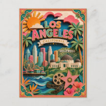 PopCut States Los Angeles Californië Papier Kunst