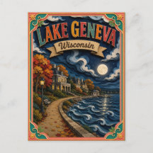 PopCut States Meer van Genève Wisconsin Papieren K